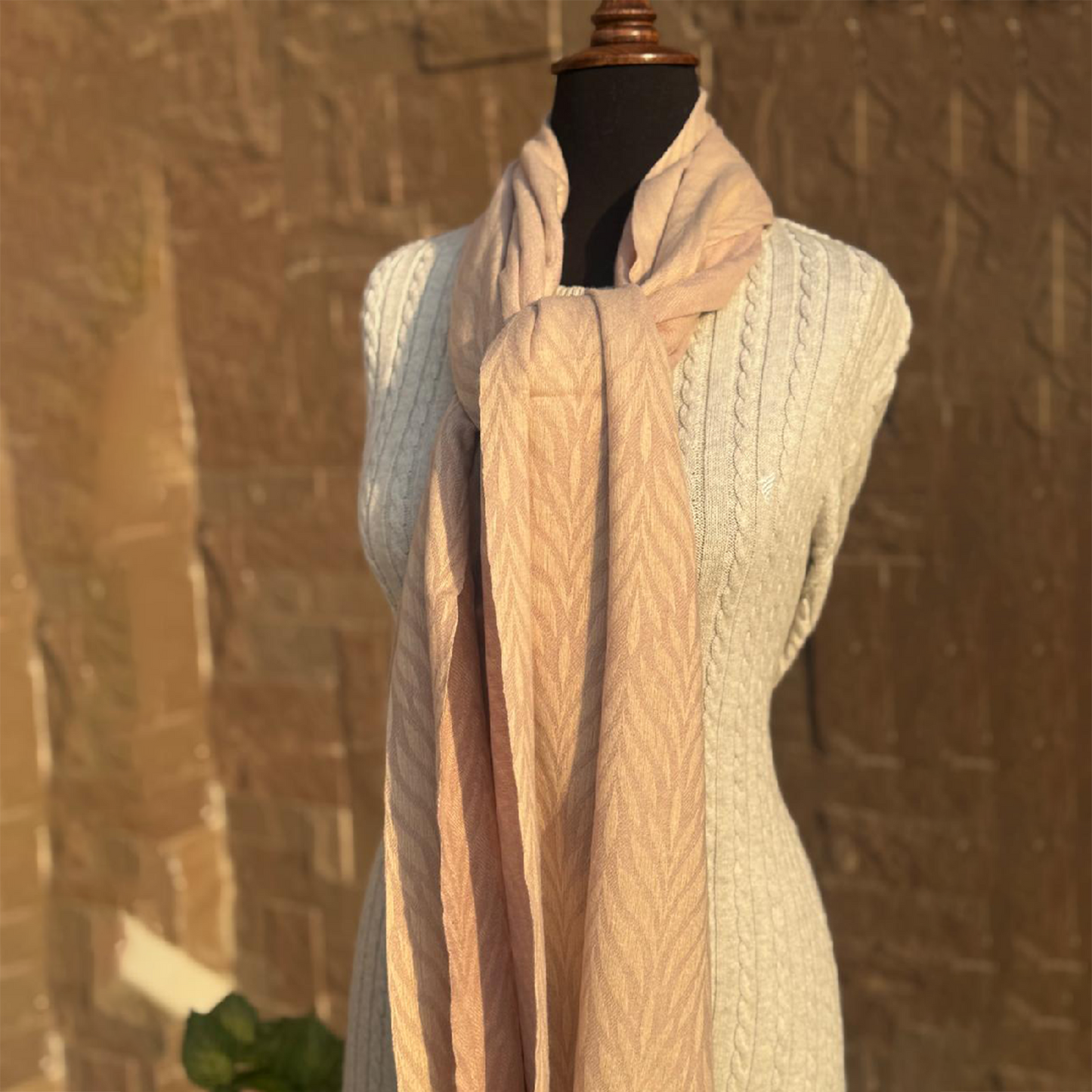 Chevron Wool Scarf -skin