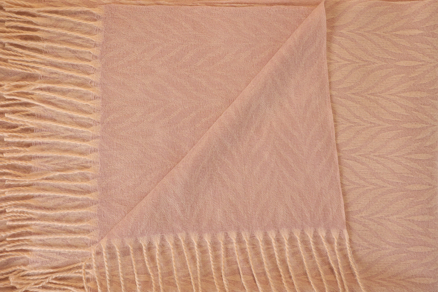 Chevron Wool Scarf -Powder Pink