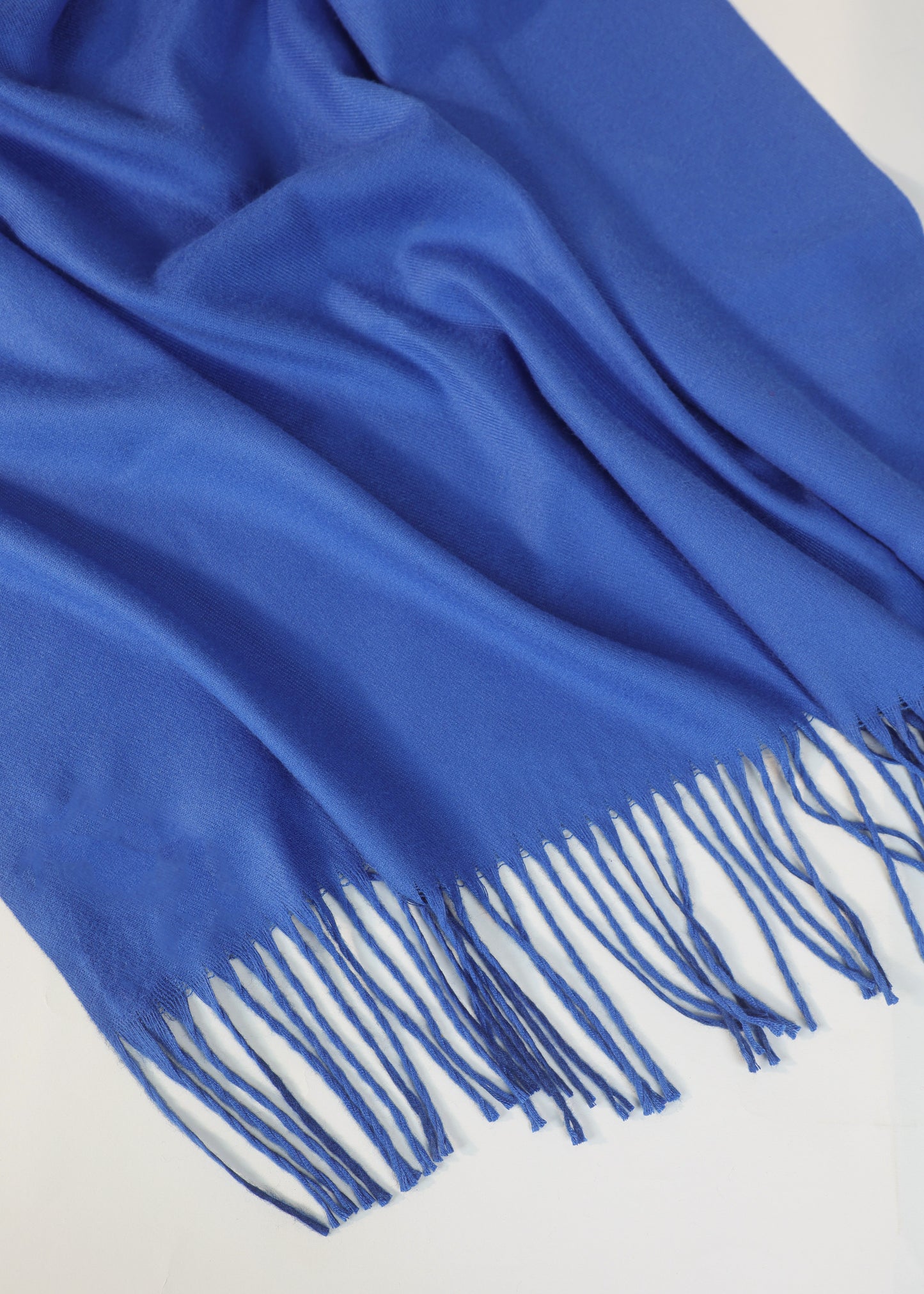 Double Sided Wool Scarf- Blue