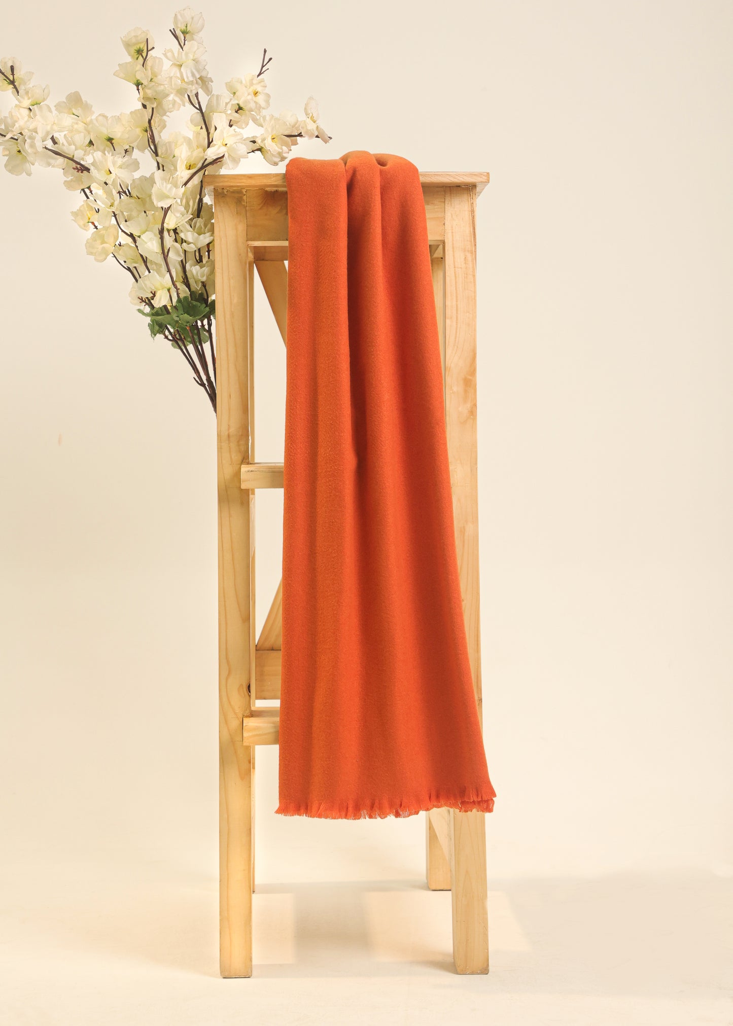 Cashmere Woolen Scarf- Rust orange