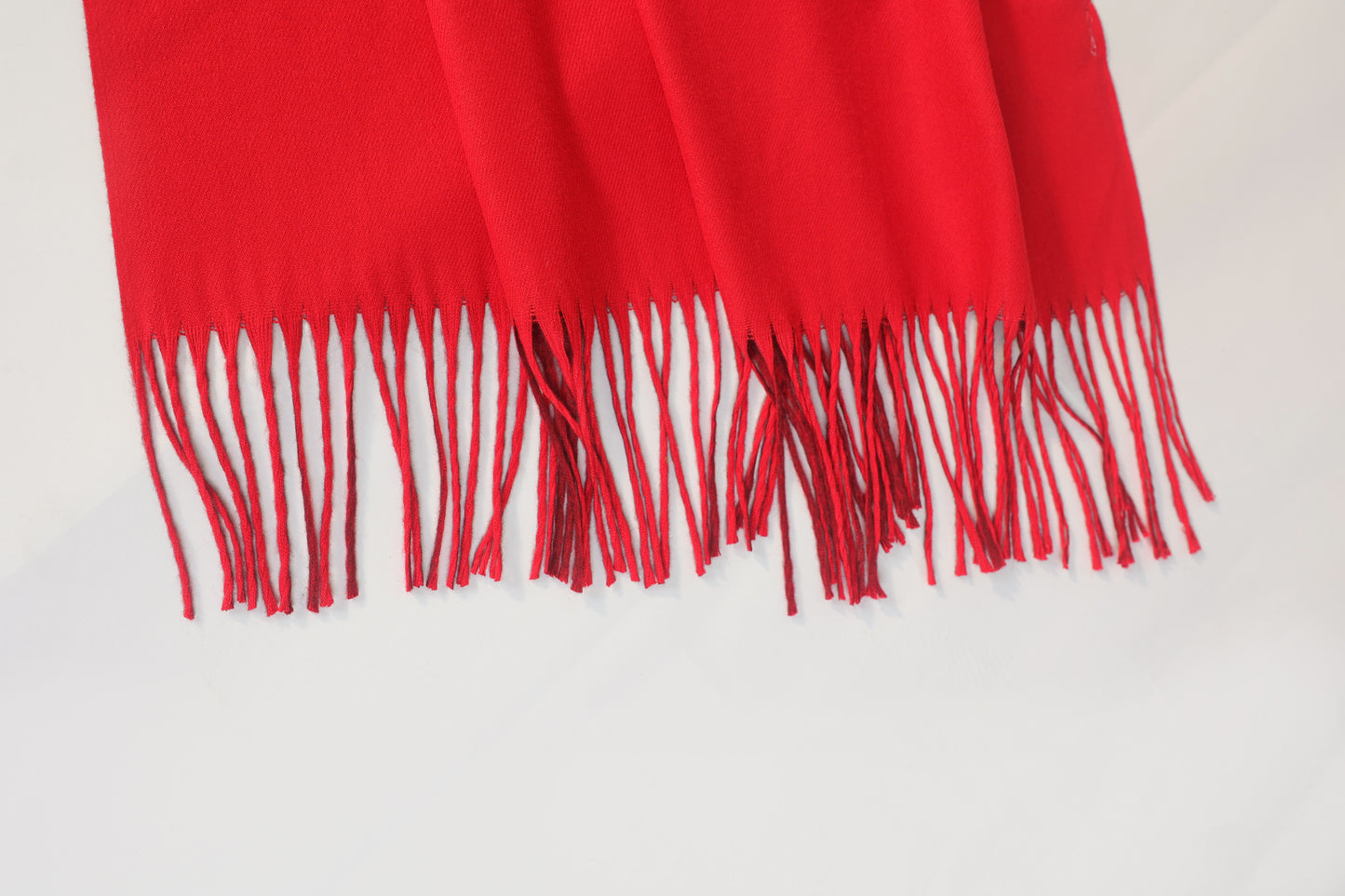 Double Sided Wool Scarf- Red