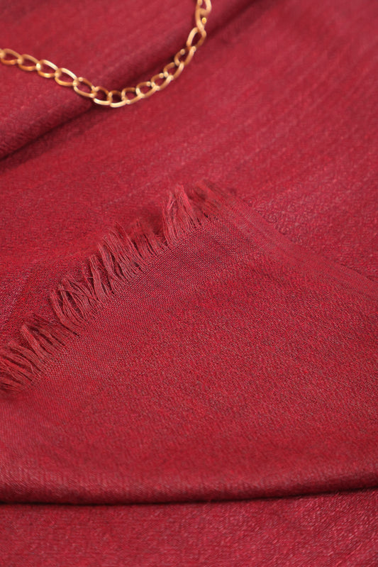 Handwoven Cashmere scarf- maroon