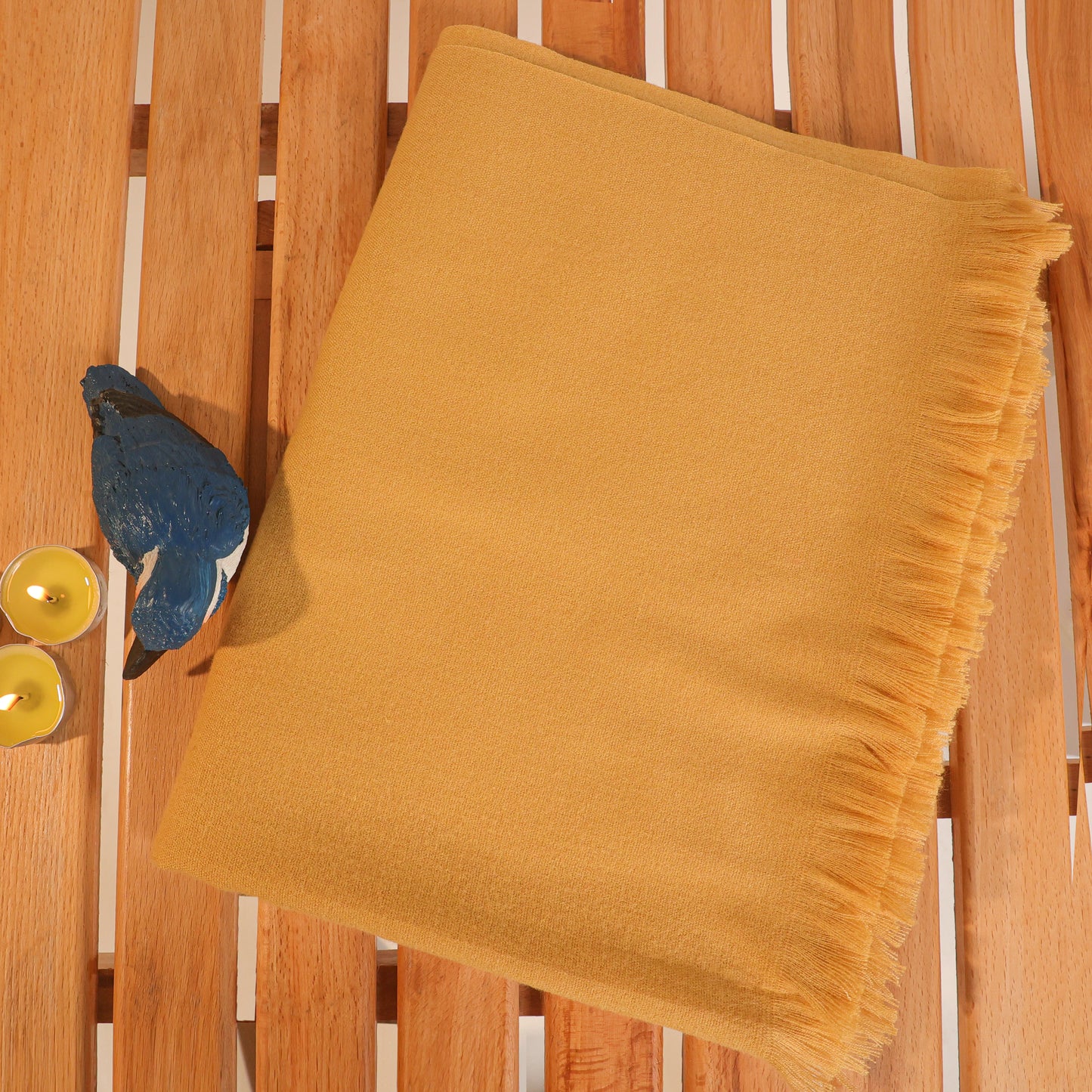 Cashmere Woolen Scarf- Mustard